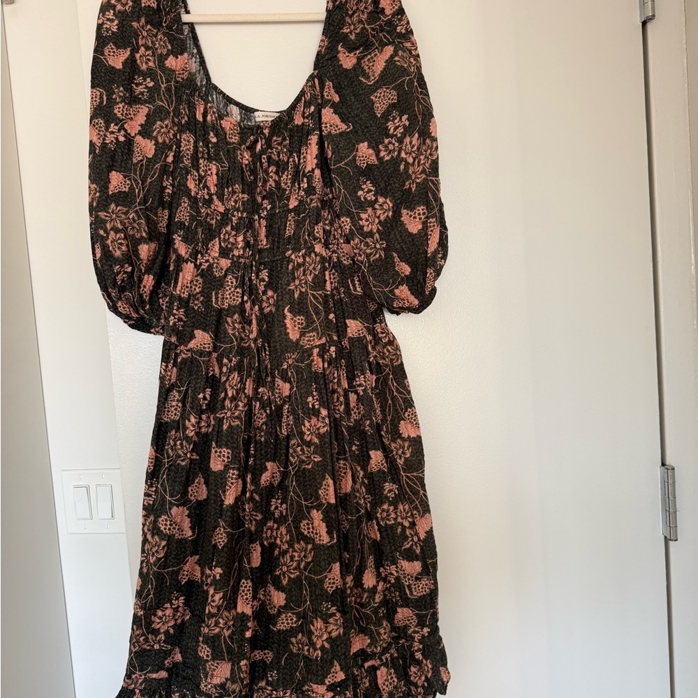 Ulla Johnson Floral Green and Pink Women's Dress